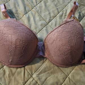 Lace Underwire Bra in Tan